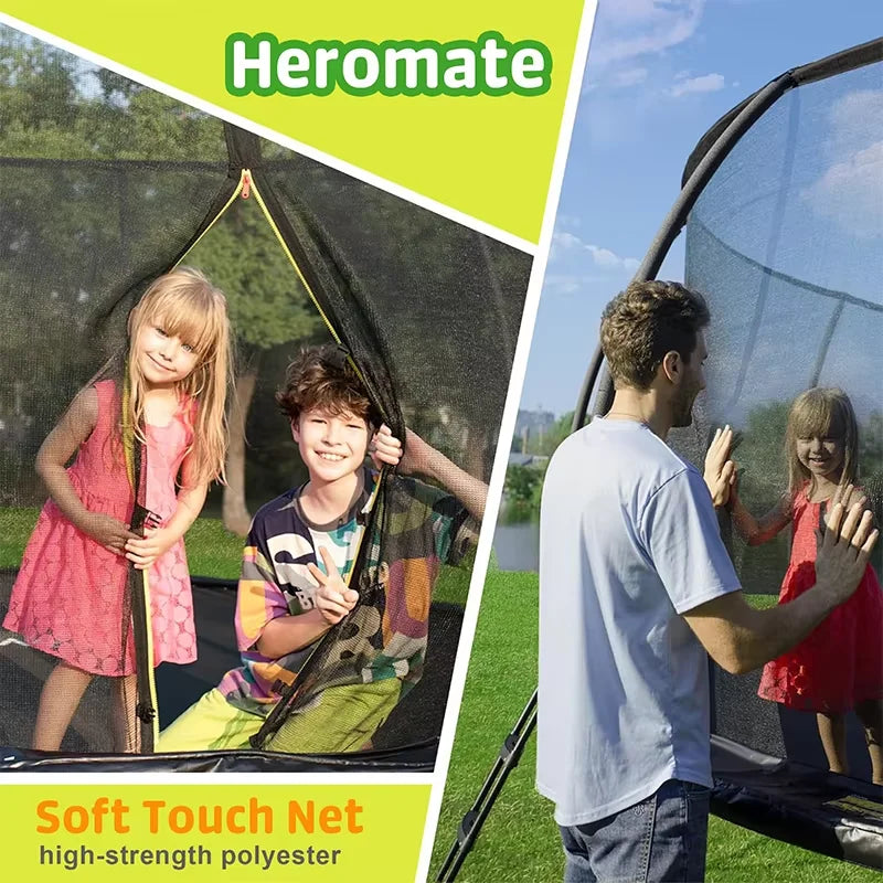 Zoshine Outdoor Heavy-Duty 16FT Large Size Jumping Training Trampoline for All Ages With Protective Net & Anti-UV Cover Pad