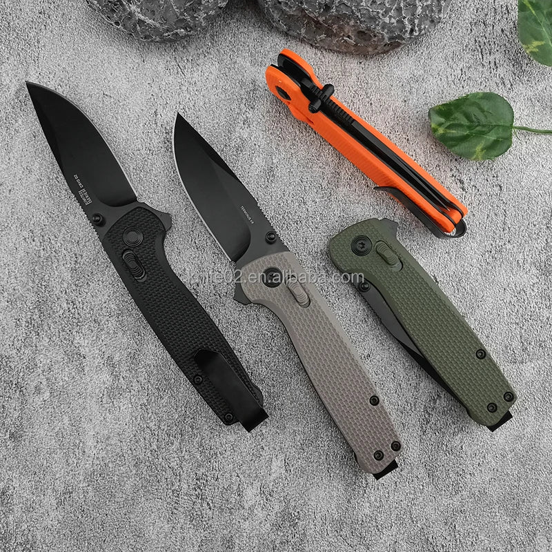 Outdoor EDC Tool D2 Steel Knife Bearing Pocket Folding Knife 2.8-inch Camping Hunting Knife DIY
