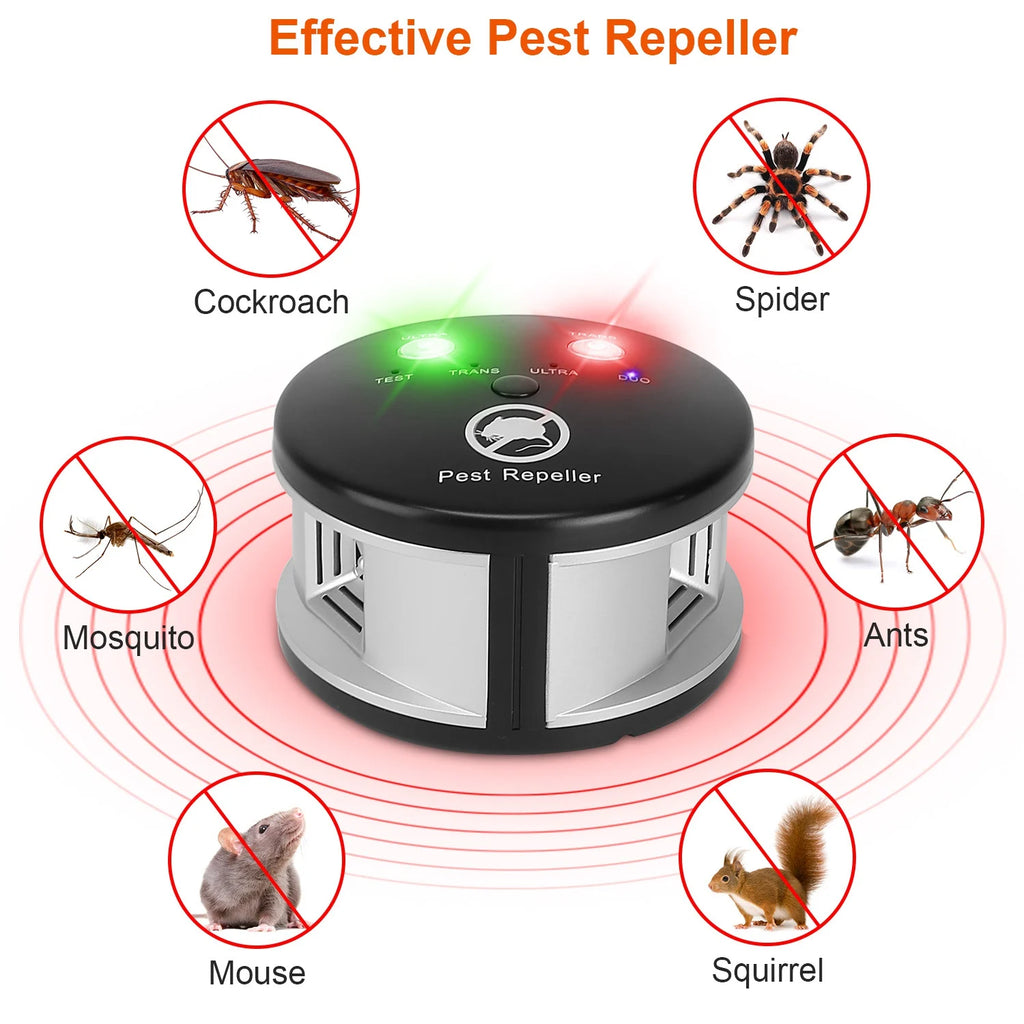 Comprehensive Ultrasonic Pest Repeller Electronic Plug-in Pest Control Mouse Chaser Blocker Repellent Deterrent