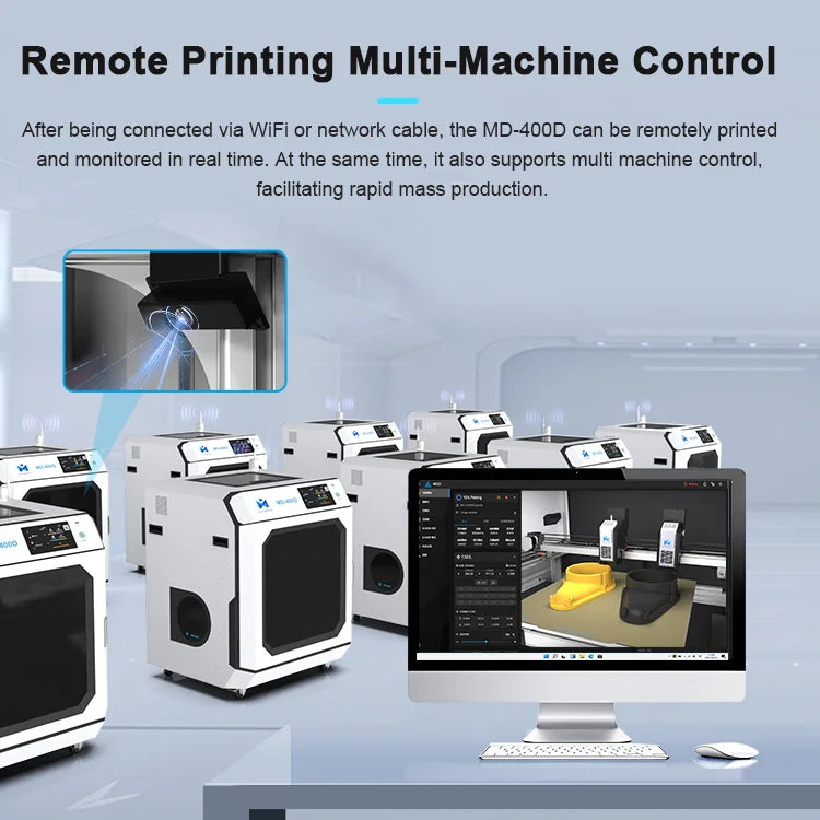 Mingda MD-400D Industrial Grande Imprimante 3d IDEX Free Leveling Faster Fdm 3d Machine