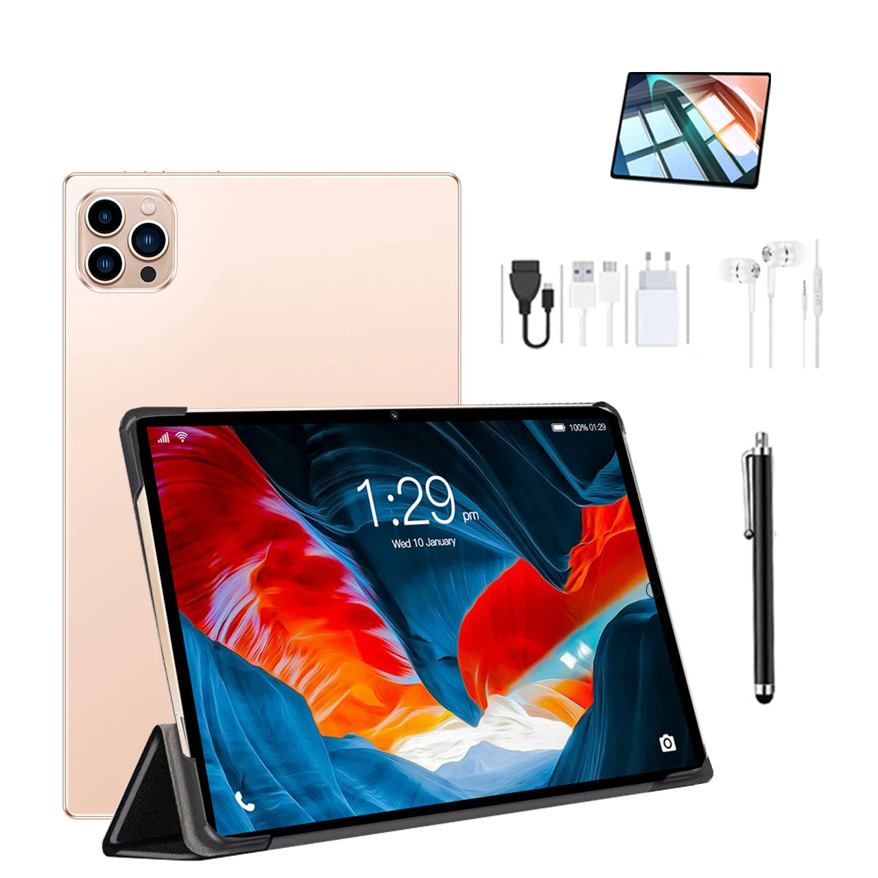Best Sell OEM Design 10.1 Inch Tablet Pc Manufacturers Android 15 Tablet 12GB Ram 512GB Rom Keyboard Tablet Pc for Company Use