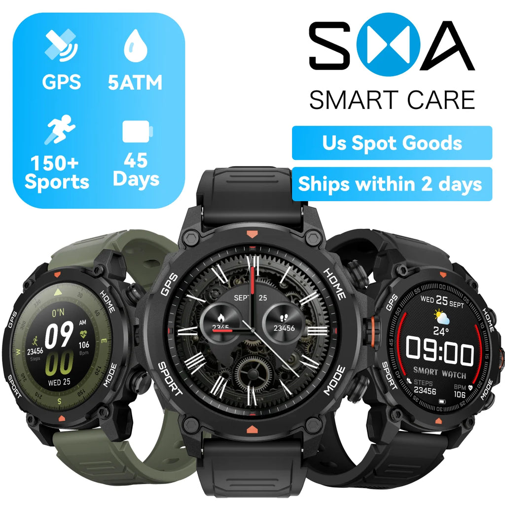 Medical Grade Smart Watch ECG/EKG Blood Pressure Monitor AI Health Analysis for Seniors US Warehouse