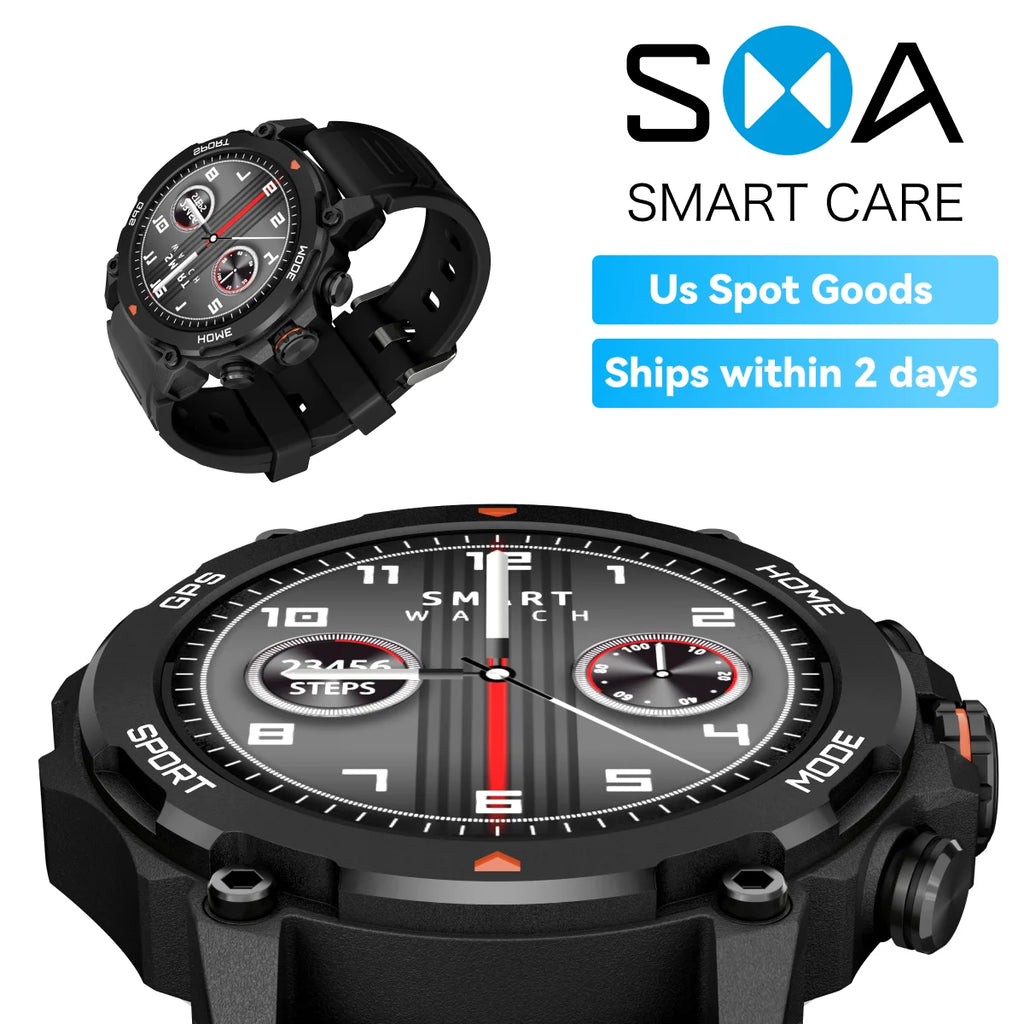 Multi-Language Smart Watch AI Voice Control Fitness Tracker SpO2 Sleep Monitor US Stock