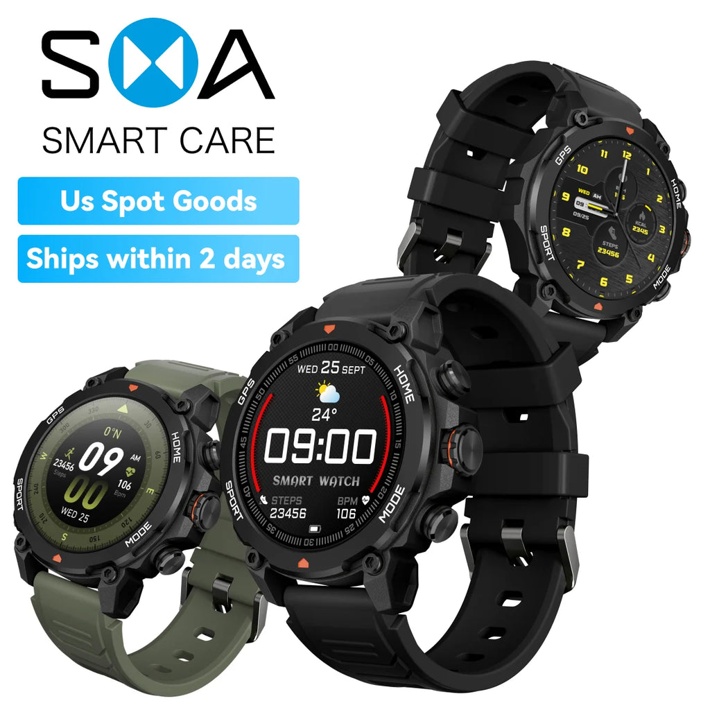 1.43" AMOLED Ultra HD Smart Watch Bluetooth Calling Voice Assistant Heart Rate Monitor US Warehouse