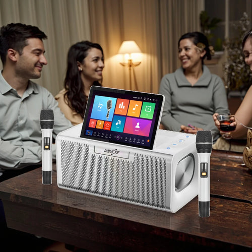 2025 All-in-One KTV Touch Screen Wireless Smart Party Bluetooth Android System Powerful Machine Karaoke Players Speaker With Mic