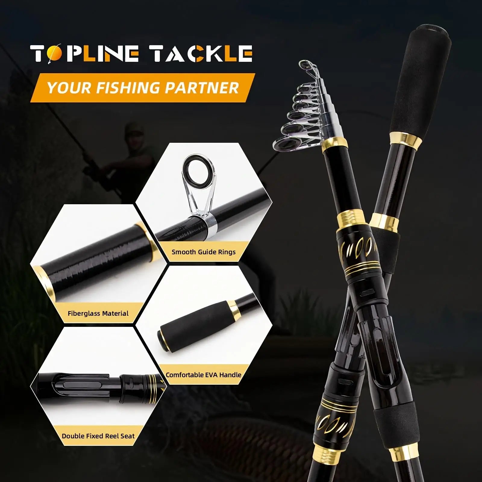 Best Budget Two Section Spinning Pole Made in China Best Spinning Fishing Rod Combo