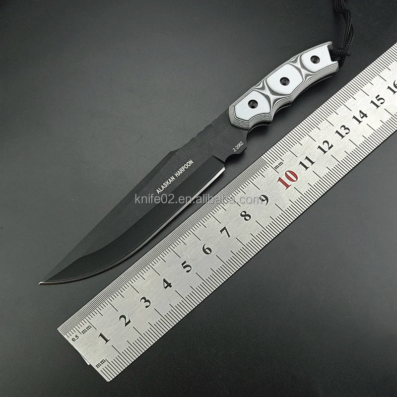 Outdoor Multifunctional Full Handle D2 Steel EDC Knife Climbing Rescue Tool 4.89mm Thick Industrial Camping Anti-Slip OEM