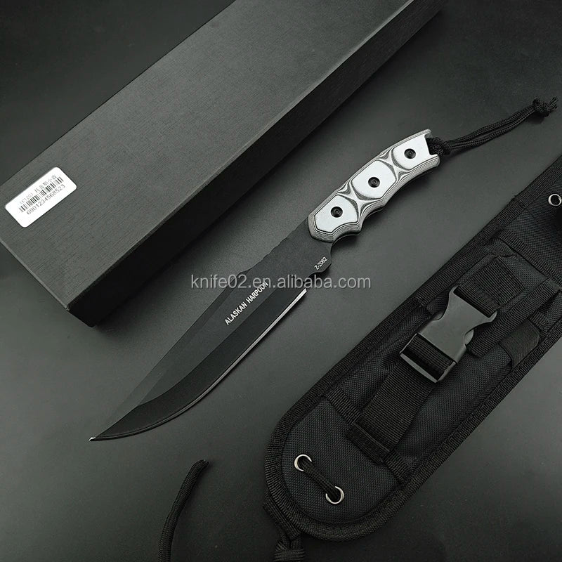 Outdoor Multifunctional Full Handle D2 Steel EDC Knife Climbing Rescue Tool 4.89mm Thick Industrial Camping Anti-Slip OEM