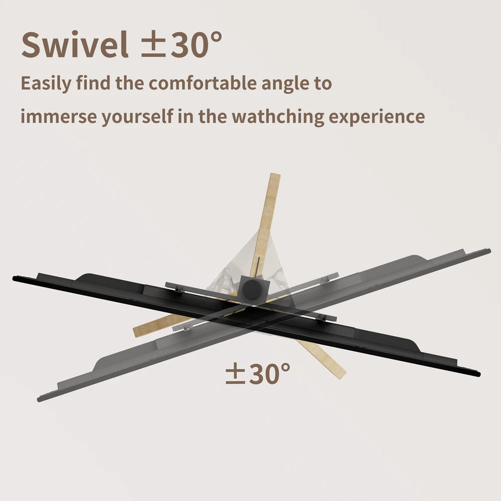 Universal Tripod Floor TV Stand for 40-75 Inch Swivel TV Mount Adjustable Height