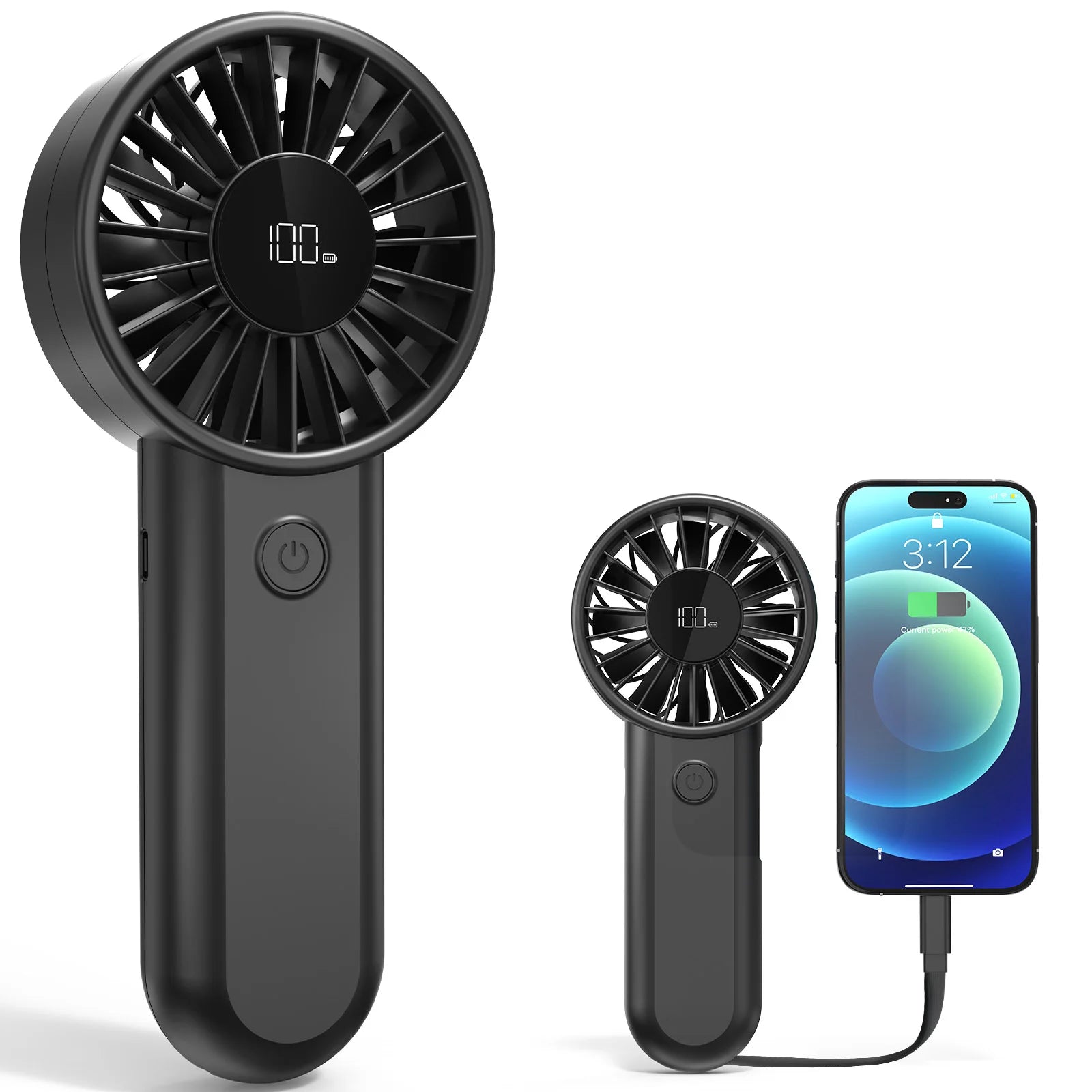 Bulk Order 2-in-1 Handheld Fan Power Bank, 3000mAh Rechargeable Multifunction Fan for Wholesale