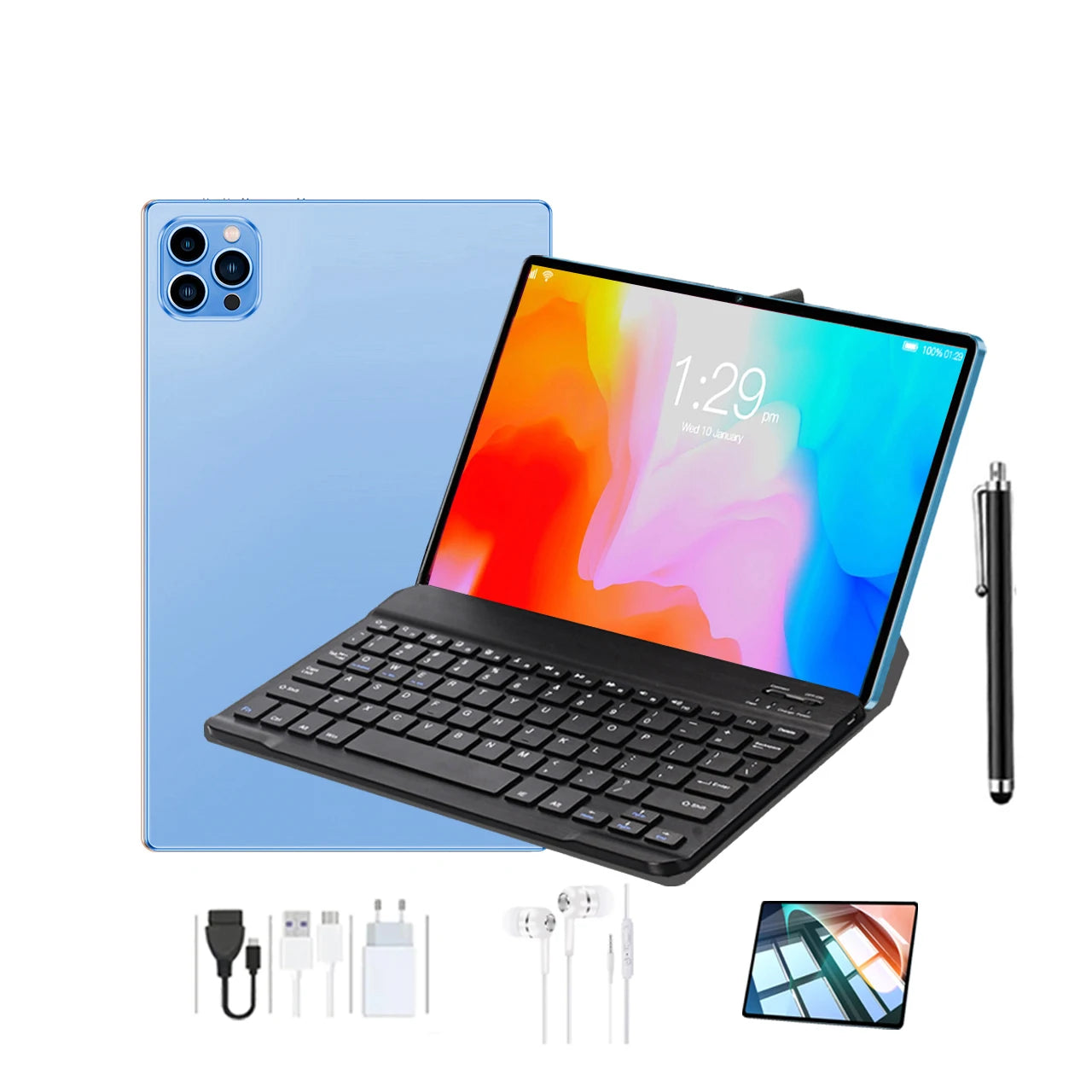 2025 New Product 10inch PA15 Android14 4GB+64GB 5000mAh With Big Battery 4G Wifi 5+13mp Camera Business Tablet PC With keyboard