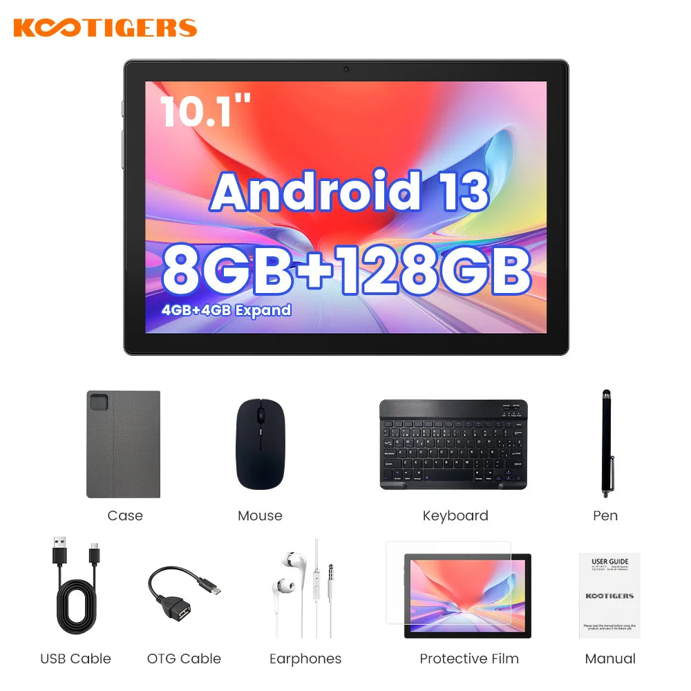 10.1 Inch IPS Student School Tablet PC with Pen and Keyboard