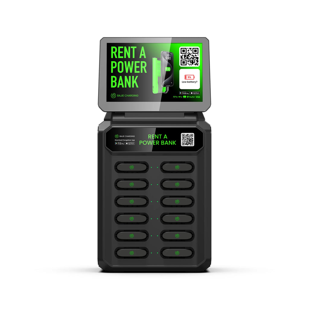 12 Slots Rental Power Bank Station 4g Mobile Phone Charging Vending Station 6000mah Battery Phone Charging Lockers