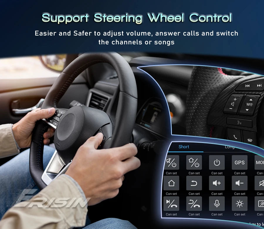 EU Erisin ES6609VB 7" Android 14 Car Radio CarPlay GPS DAB+ 4G SIM OBD2 IPB Split Screen Stereo TV for VW SEAT SKODA Auto