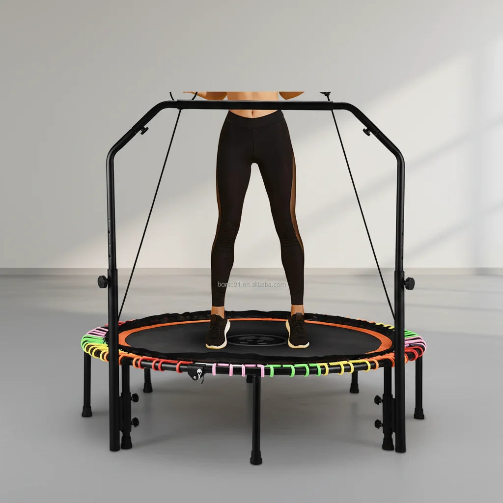 Zoshine  Heavy Duty 48" Round Indoor Trampoline 550lbs Foldable Eco-Friendly Durable -Resistant Safe Soft Home Use