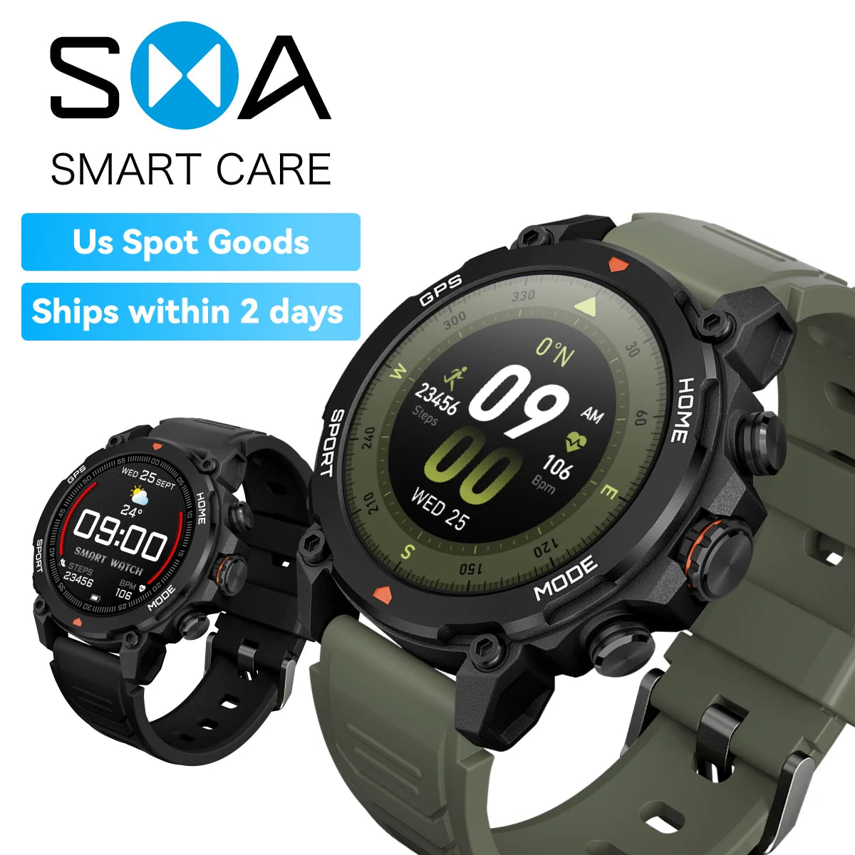 1.43" AMOLED Ultra HD Smart Watch Bluetooth Calling Voice Assistant Heart Rate Monitor US Warehouse