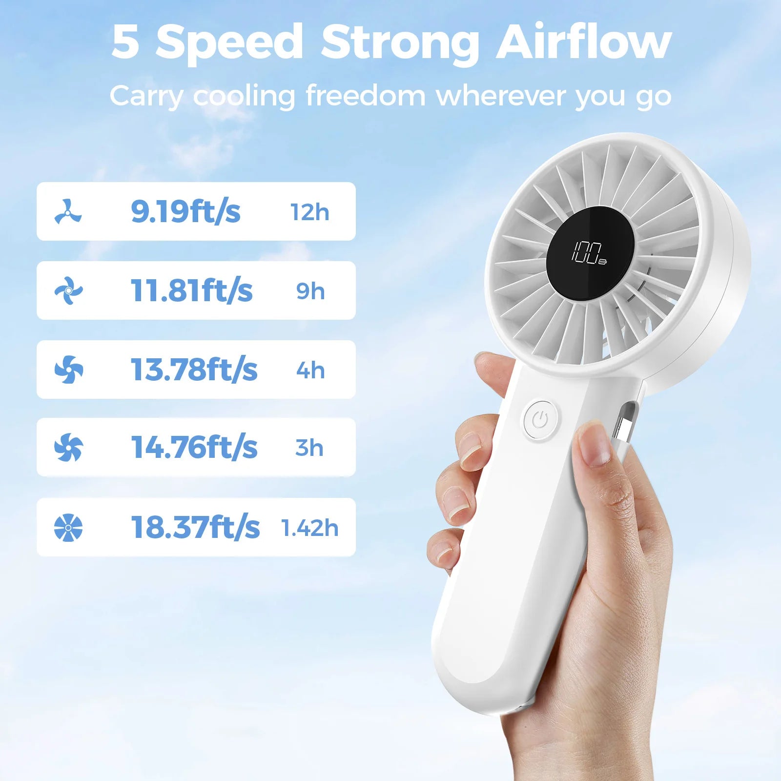 Bulk Order 2-in-1 Handheld Fan Power Bank, 3000mAh Rechargeable Multifunction Fan for Wholesale