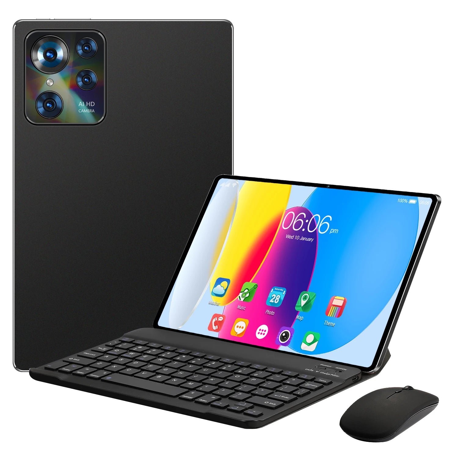 PAD 8 MAX  10.1 inch Tablet Android 12 8+128GB Dual Sim for Wifi 3G 4G Calling Educational Office Work Tablet PC With Keyboard