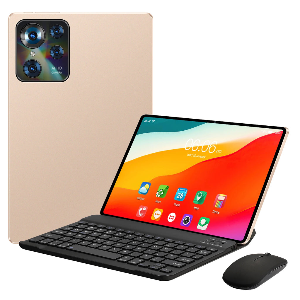 PAD 8 MAX  10.1 inch Tablet Android 12 8+128GB Dual Sim for Wifi 3G 4G Calling Educational Office Work Tablet PC With Keyboard