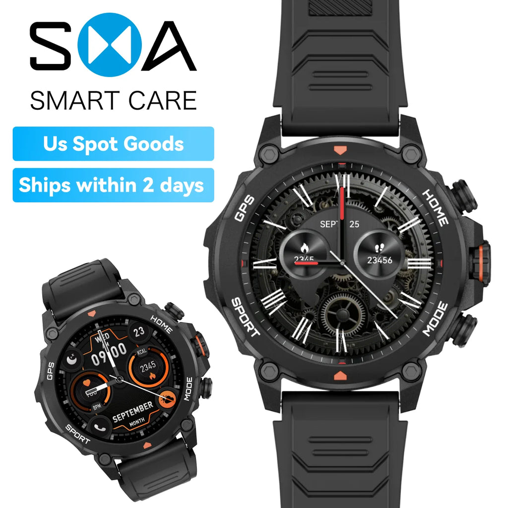 1.43" AMOLED Ultra HD Smart Watch Bluetooth Calling Voice Assistant Heart Rate Monitor US Warehouse