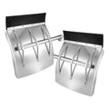 24"x24" Stainless Steel Quarter Fender Set Mud Flap Hangers with Single Bolt Mounting Brackets Fit for Semi Truck Trailer, 2PCS