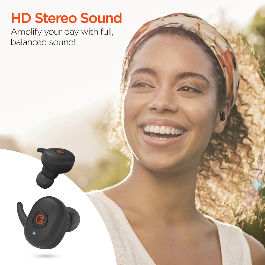 TD HyperGear Active True Wireless Earbuds with LED Battery Indicator and JL Chipset