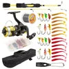 Topline Tackle Best Budget 4 Section Spinning Pole With Reel Combo Full Set Powerful Ice Fishing Rod Combo