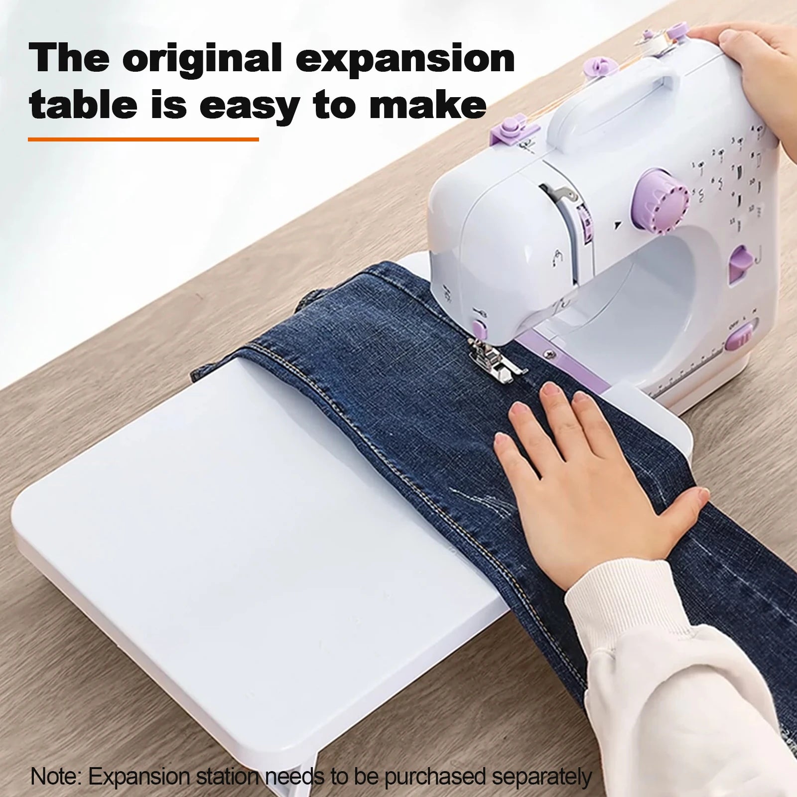 505A 12-Stitches Electric Sewing Machine Mini Household Double Thread Sewing Machine 11pcs Presser Feet 97pcs Sewing Kit EU 220V