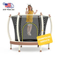 Zoshine 60 Inch Kids Trampoline with Enclosure Safety Net Strong Jumping Mat with Anti-slip Design Perfect for Kids Fun