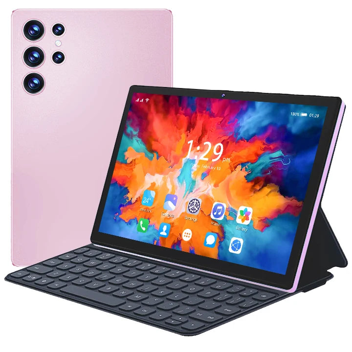 GISENTEC Keyboard 10 Inch Android 13 Tablet Pc 6+64gb with SIM WiFi Keyboard Pen HD Touch Screen for School Education