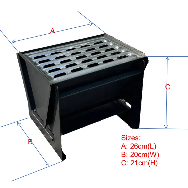 Limited-Time Special Price Modern Style Portable Grill Lightweight Iron BBQ for Camping Outdoor Designed with Charcoal Material