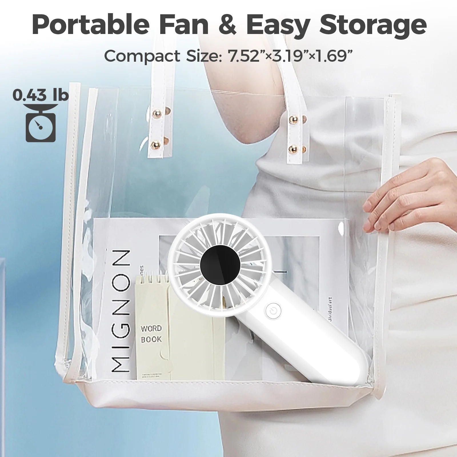 Bulk Order 2-in-1 Handheld Fan Power Bank, 3000mAh Rechargeable Multifunction Fan for Wholesale
