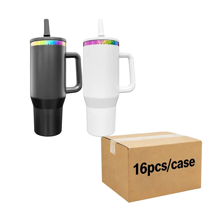 Us Warehouse 40 OZ Sparkle Rhinestone Dishwasher Safe Camping Gear 40OZ Tumbler Sublimation for Home Office Outdoor Daily Use