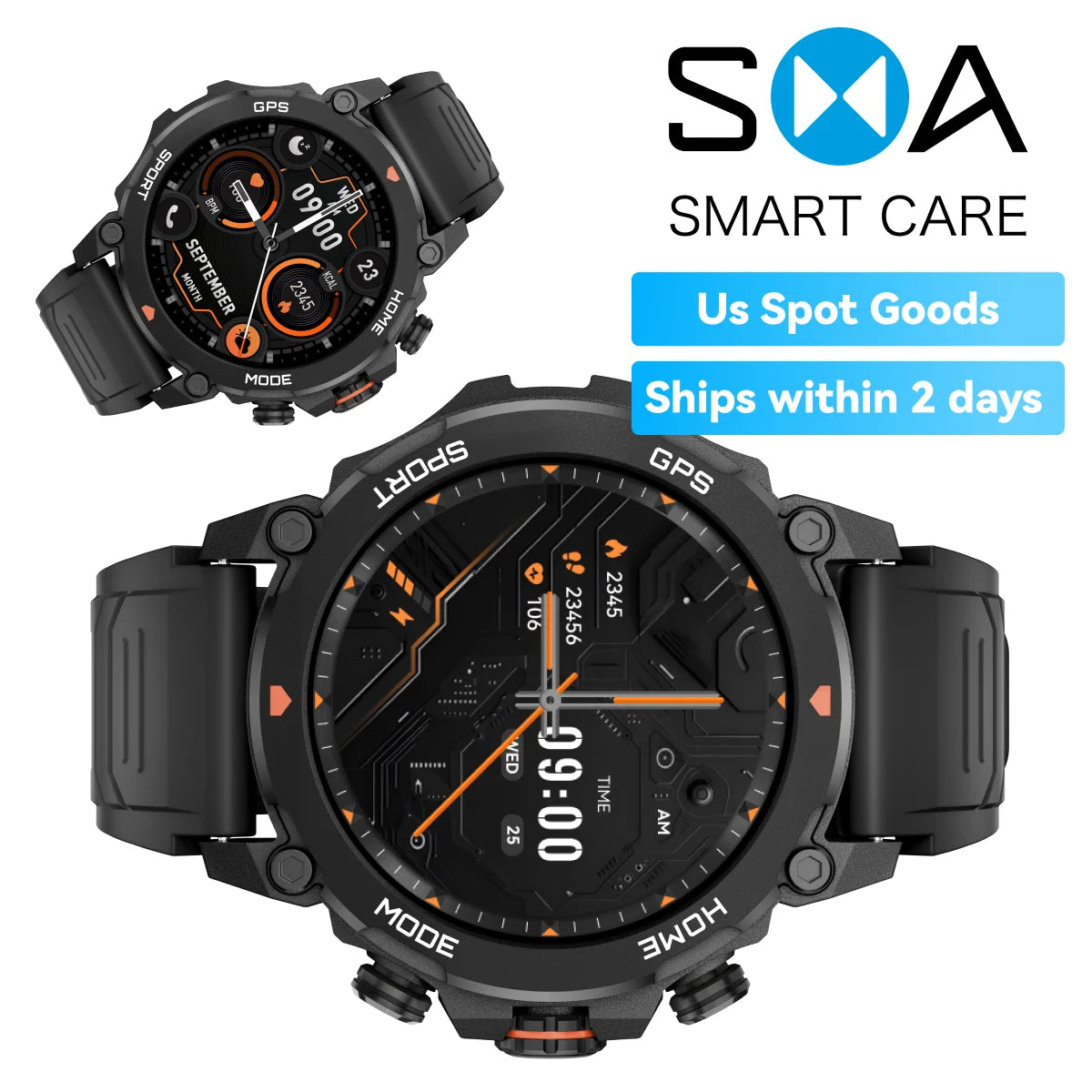 1.43" AMOLED Ultra HD Smart Watch Bluetooth Calling Voice Assistant Heart Rate Monitor US Warehouse