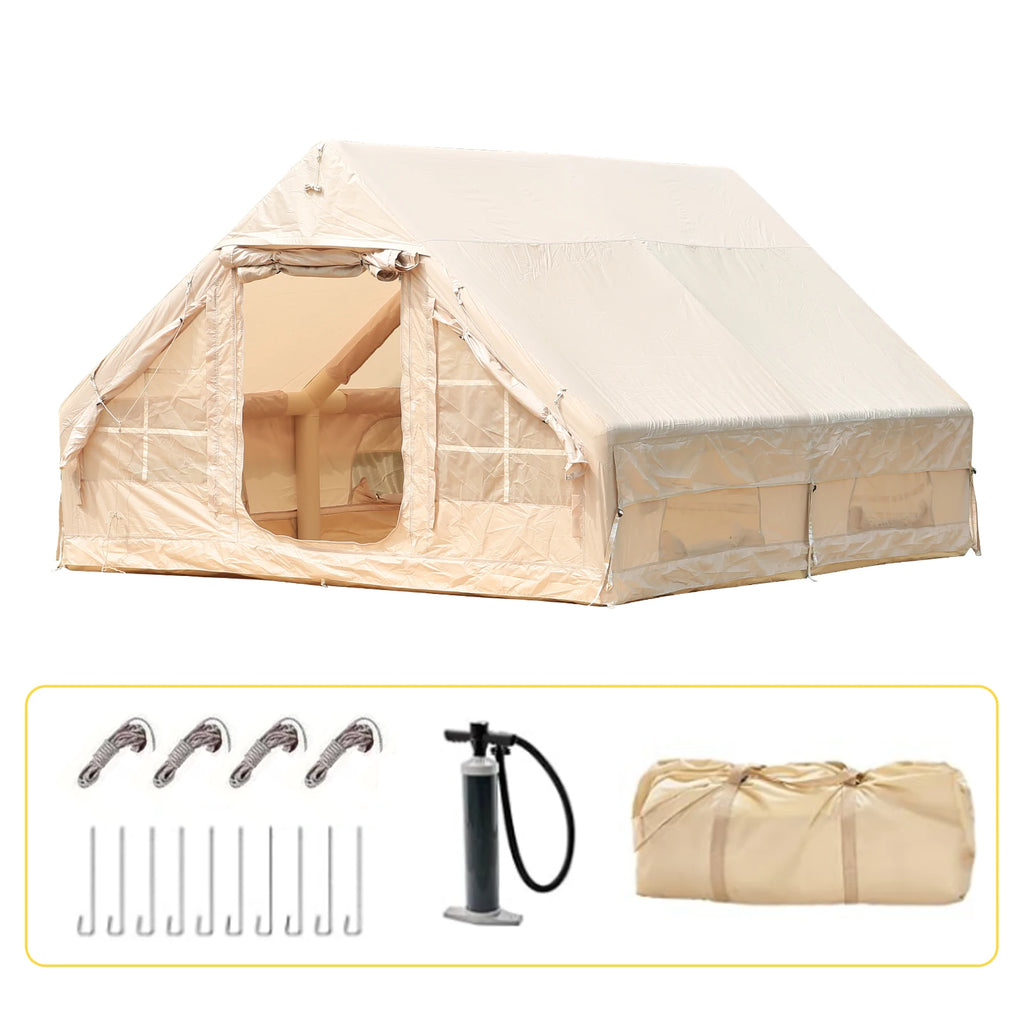 Tent Outdoor Portable Camping Family Large Space Windproof Lightweight Rainproof for Multiple People