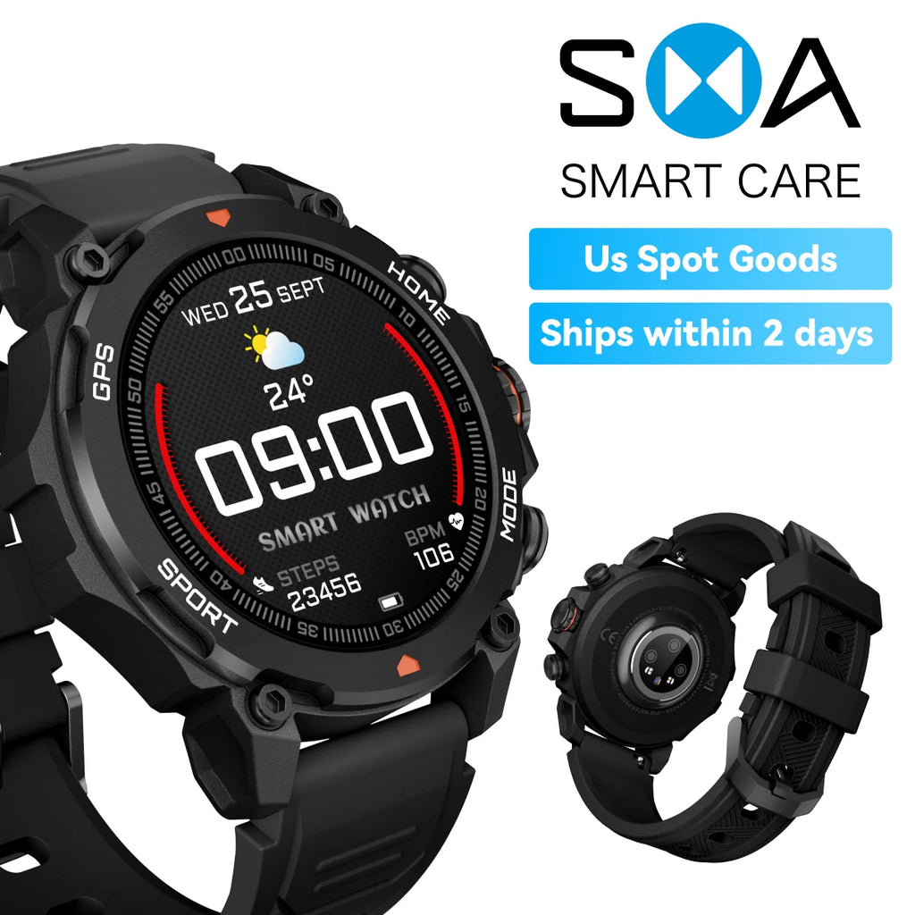 Multi-Language Smart Watch AI Voice Control Fitness Tracker SpO2 Sleep Monitor US Stock