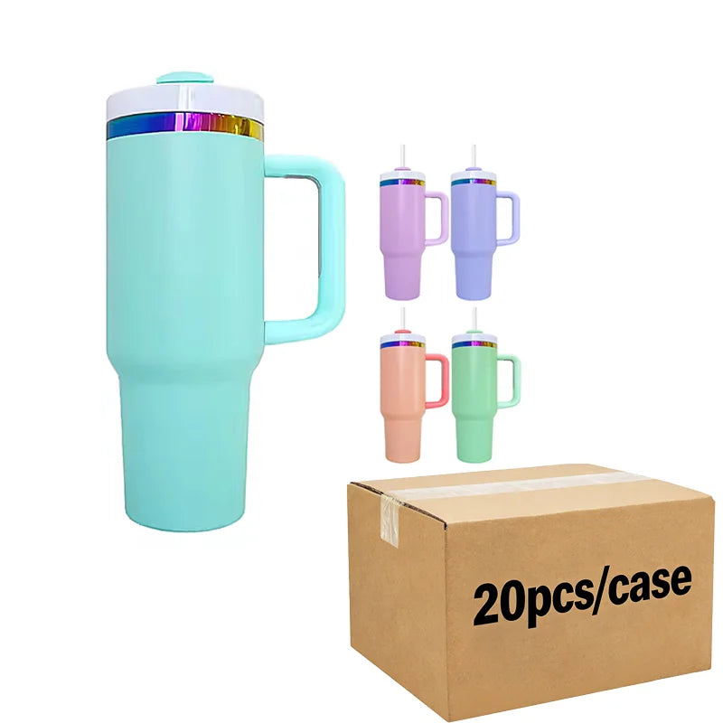 Us Warehouse 40 OZ Sparkle Rhinestone Dishwasher Safe Camping Gear 40OZ Tumbler Sublimation for Home Office Outdoor Daily Use
