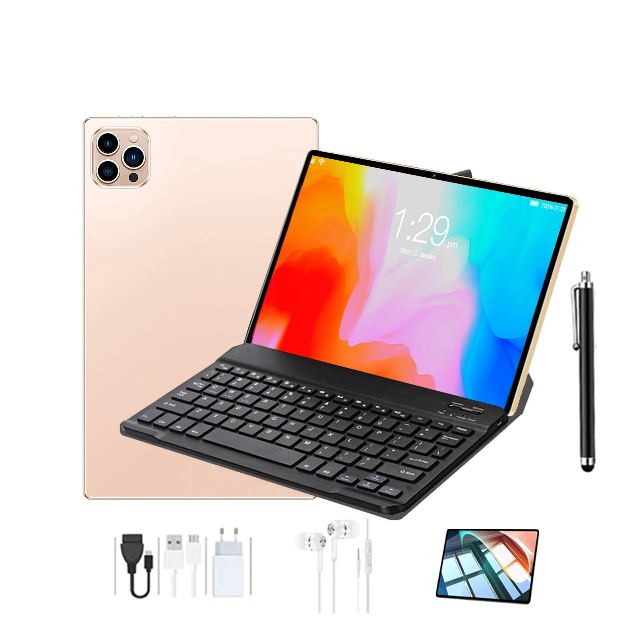 2025 New Product 10inch PA15 Android14 4GB+64GB 5000mAh With Big Battery 4G Wifi 5+13mp Camera Business Tablet PC With keyboard