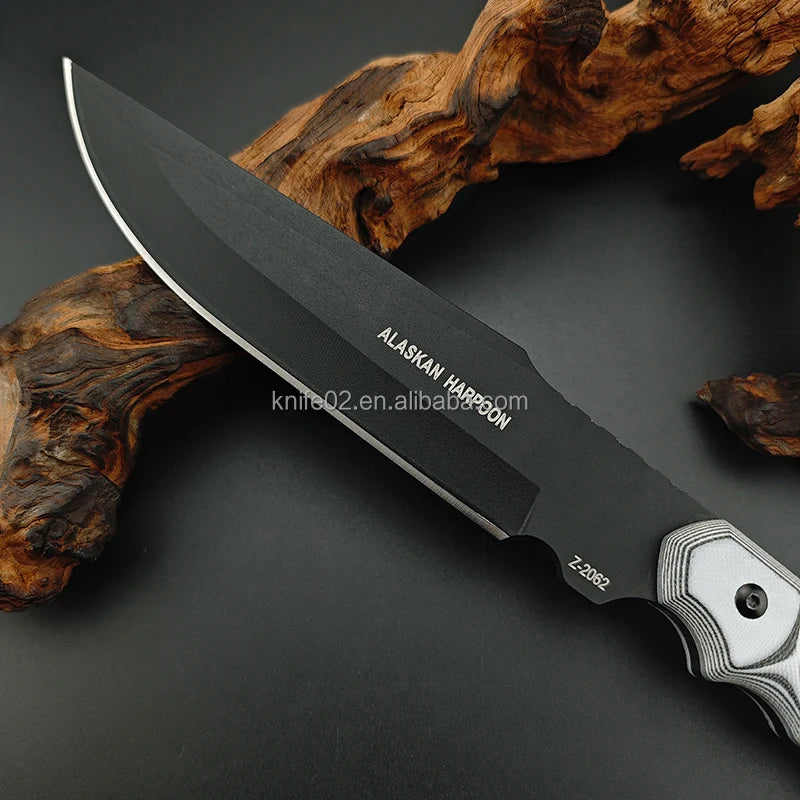 Outdoor Multifunctional Full Handle D2 Steel EDC Knife Climbing Rescue Tool 4.89mm Thick Industrial Camping Anti-Slip OEM