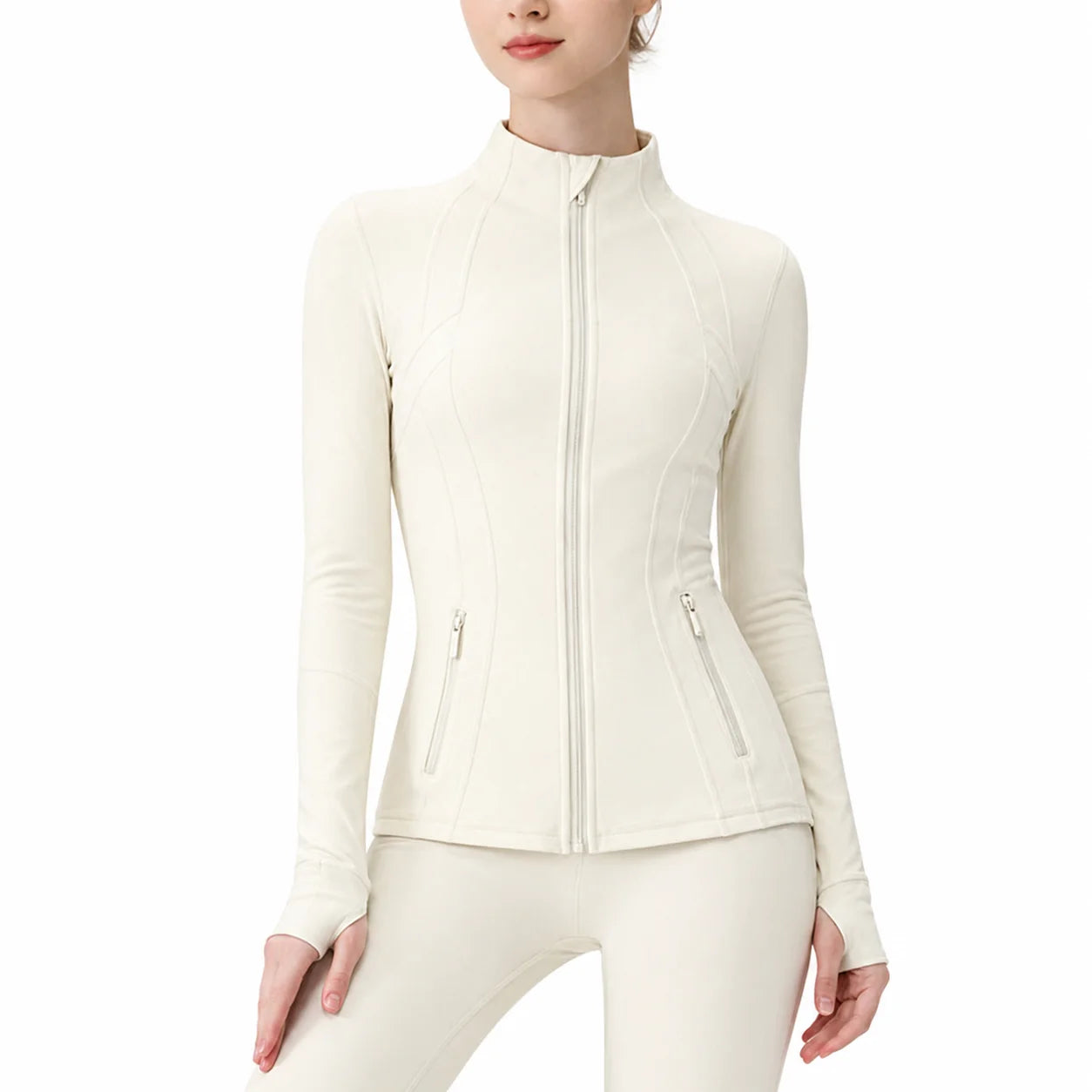 USA OverSea Fast Shipping Pro Compression Winter Yoga Jacket | High-Quality Thermal Slim Fit with Stand Collar for Gym & Outdoor