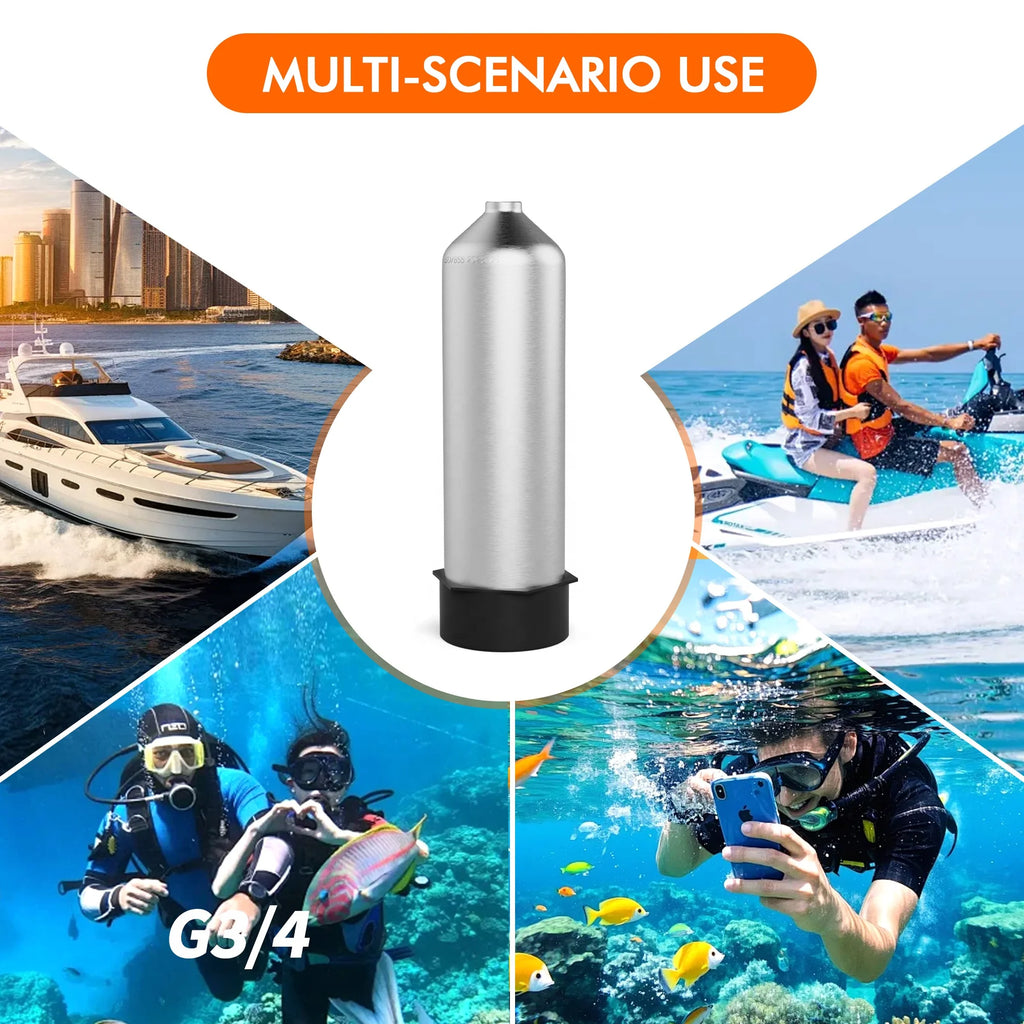TUXING CE Factory Competition Price PCP 11.1L High Pressure 20mpa 200bar Scuba Diving Gas Cylinder 6061 Aluminum Alloy Air Tank
