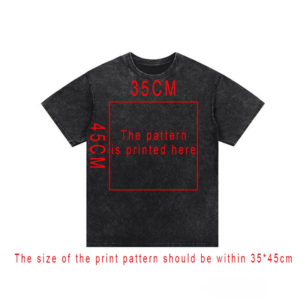 Free Shipping Custom 200 Gsm Black Cotton Tshirt Washed Black Short Sleeve Casual Loose Fit Street Style Tee