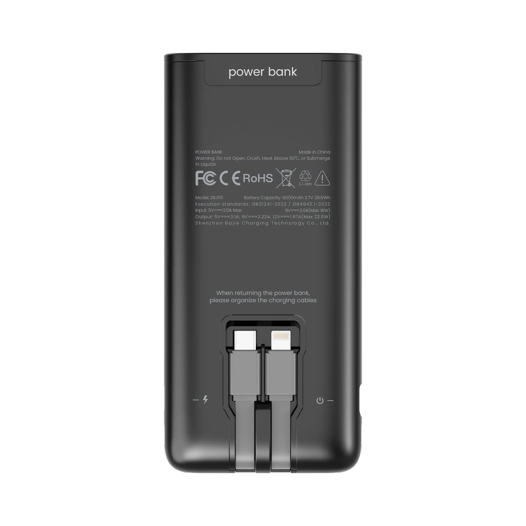 Phone Charger Renting Machine 8000 MAh with Three Usb Wireless Power Bank Battery  Power Bank Battery