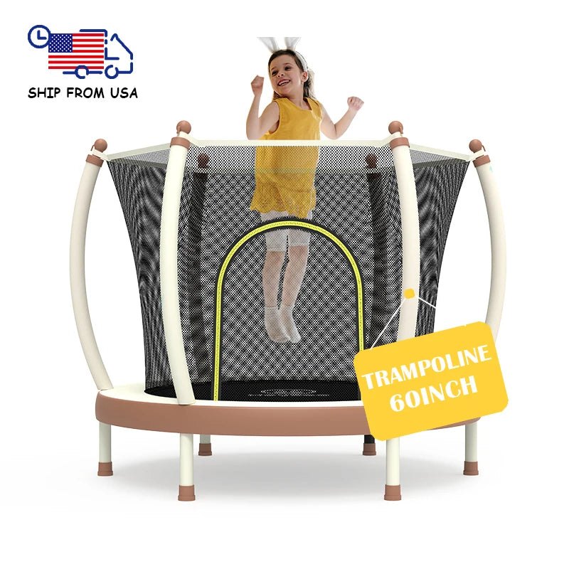 Zoshine New Arrivals 60inch Indoor/Outdoor Fitness Toy Children's Sports Trampoline Made of Durable Polypropylene PVC Foam Steel