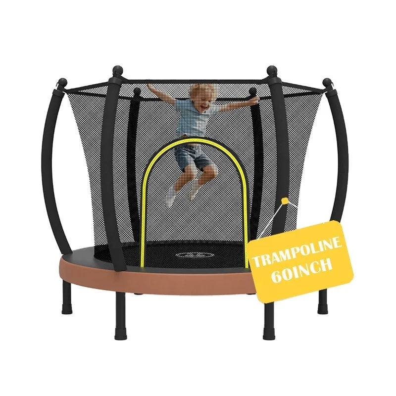 Zoshine 60 Inch Kids Trampoline with Enclosure Safety Net Strong Jumping Mat with Anti-slip Design Perfect for Kids Fun