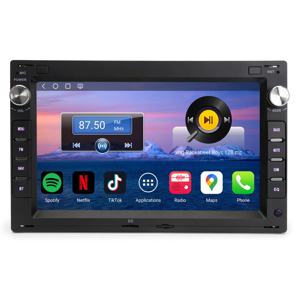 EU Erisin ES6609VB 7" Android 14 Car Radio CarPlay GPS DAB+ 4G SIM OBD2 IPB Split Screen Stereo TV for VW SEAT SKODA Auto
