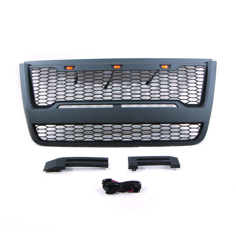 Popular Offroad Mesh Front Grill Matte Black Grille With Light Bar Fit for Ford Explorer 2006-2010
