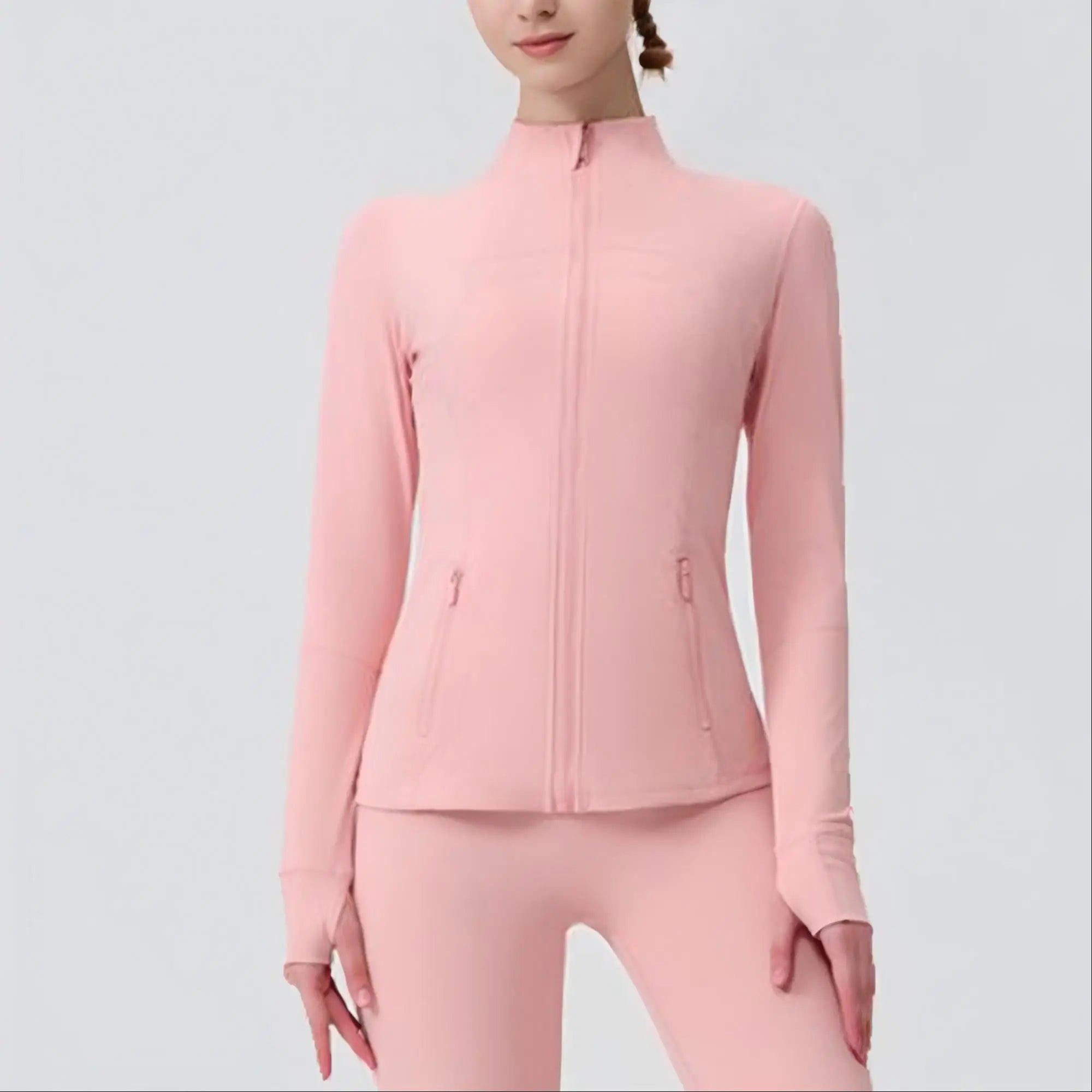 USA OverSea Fast Shipping Pro Compression Winter Yoga Jacket | High-Quality Thermal Slim Fit with Stand Collar for Gym & Outdoor