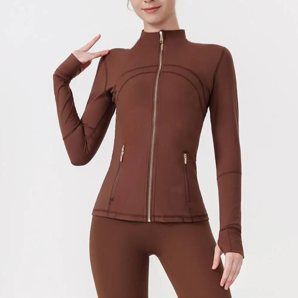 USA OverSea Fast Shipping Pro Compression Winter Yoga Jacket | High-Quality Thermal Slim Fit with Stand Collar for Gym & Outdoor