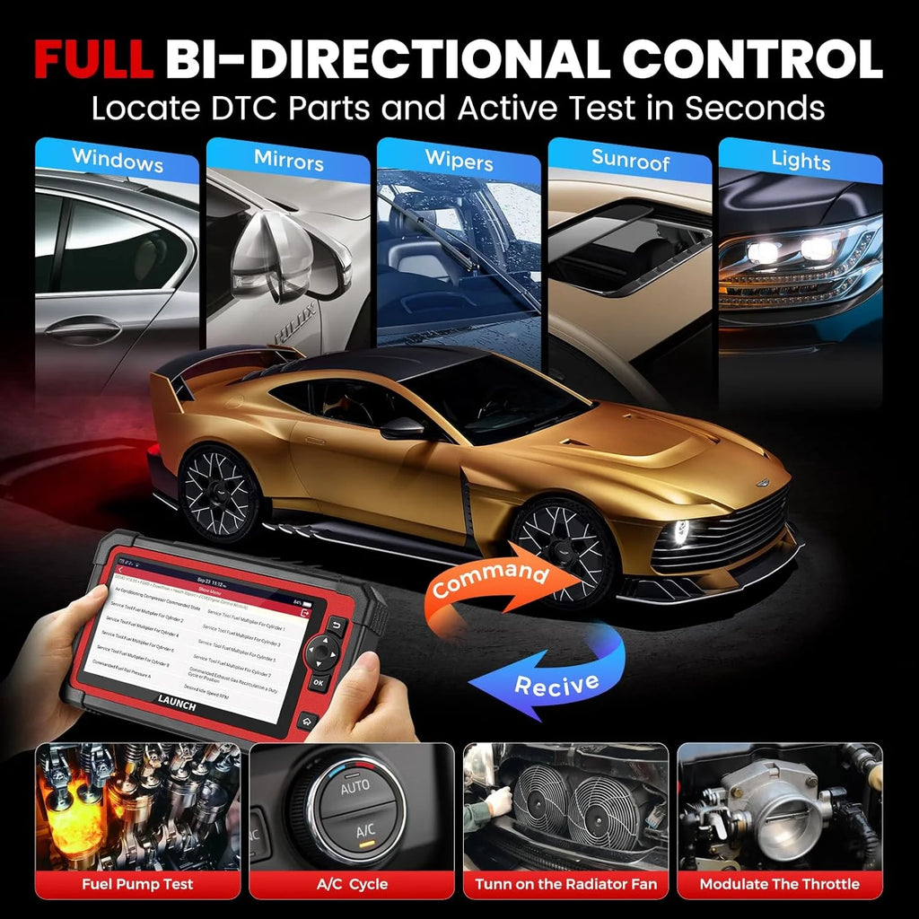 EU Warehouse LAUNCH X431 CRP919E Elite Bidirectional Scan Tool with 35+ Resets 2-Years Free Update